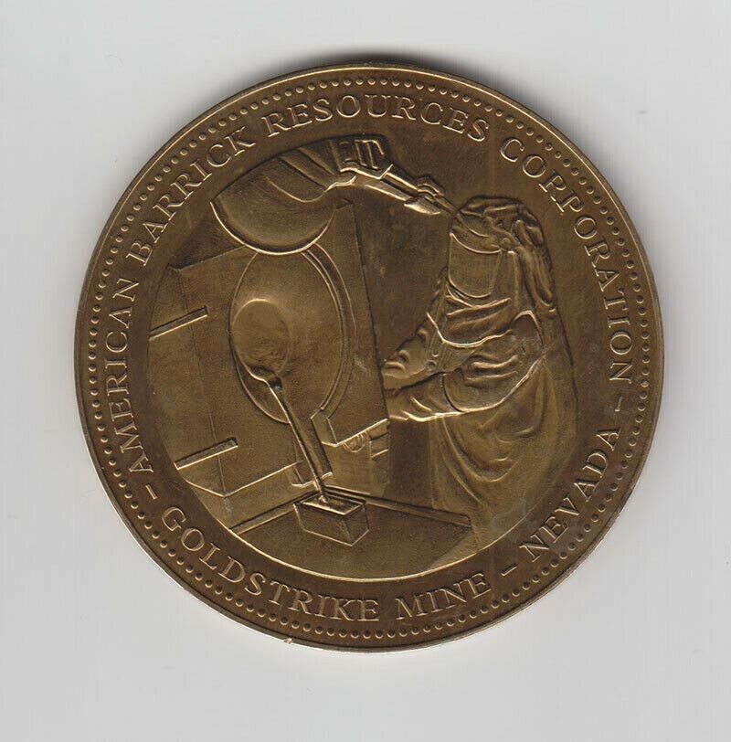 1992 Barrick Goldstrike Mines Inc. First Million Ounce Year Commemorative Medal