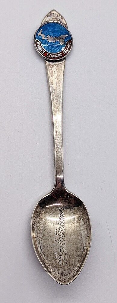 Sterling Silver & Enamel Charlottetown Prince Edward Island Souvenir Spoon