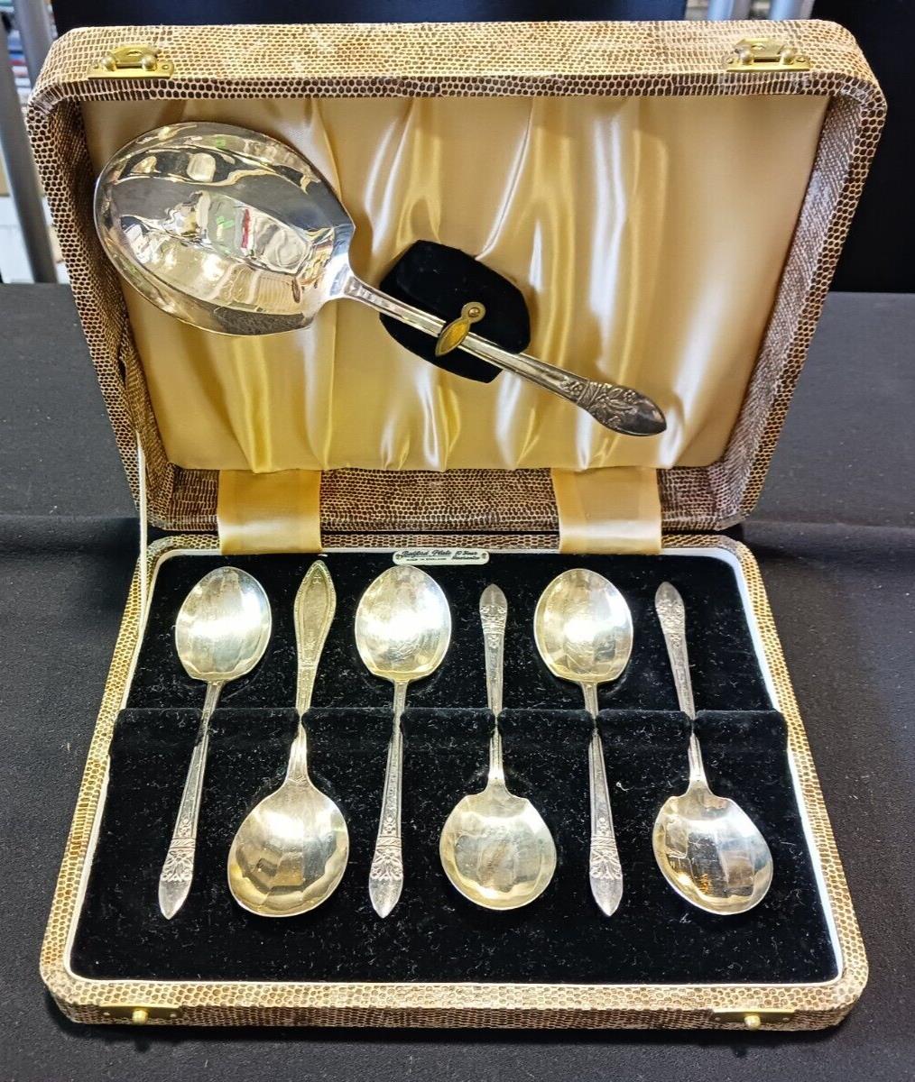 Bedford Plate Silver Plate Spoon Set In Fitted Canteen