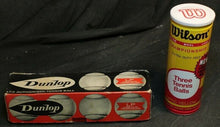 Load image into Gallery viewer, Vintage Tennis Ball Lot - Box of Dunlop Long Play &amp; Wilson Championship Balls
