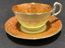 Load image into Gallery viewer, Aynsley England Bone China Salmon Pink Gold Cup and Saucer

