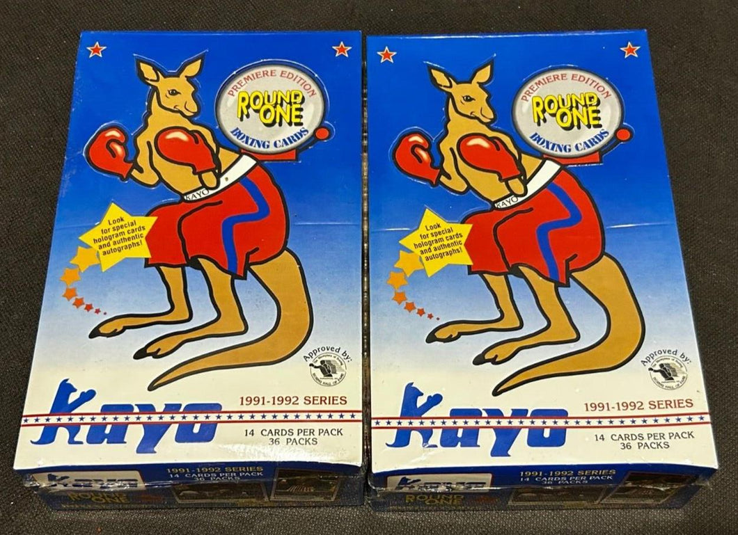 1991-1992 Kayo Round One Boxing Cards lot of 2 boxes, SEALED