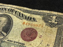 Load image into Gallery viewer, 1923 Dominion of Canada 1 Dollar Note, G+ ,B4868071
