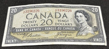 Load image into Gallery viewer, 1954 Bank Of Canada 20 Dollar Note Beattie Coyne, EX+, HE 3196226
