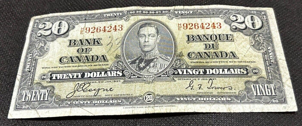 1937 Bank Of Canada 20 Dollar Note, EX, HE 9264243
