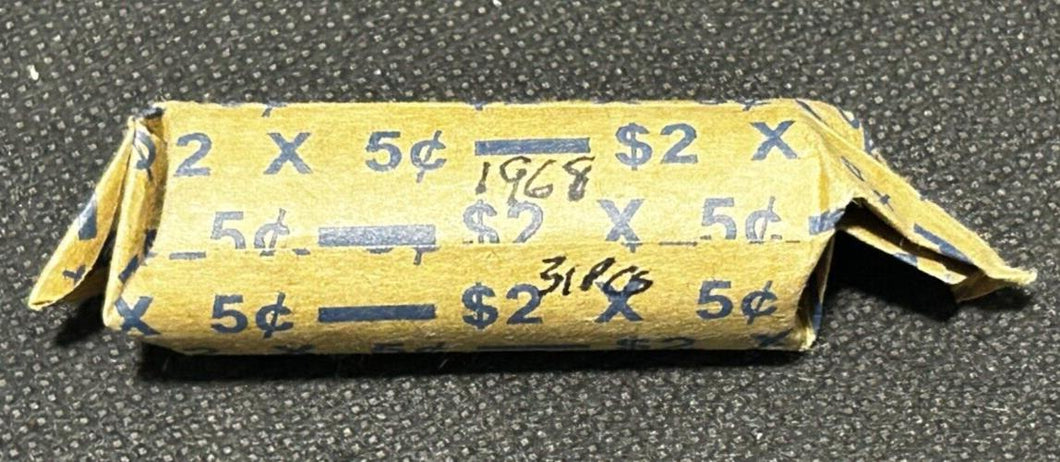 1968 Canada 5cent (Nickel) Coin Roll (31 coins)