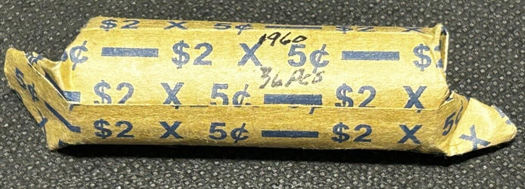 1960 Canada 5cent (Nickels) Coin Rolls A (36 coins)