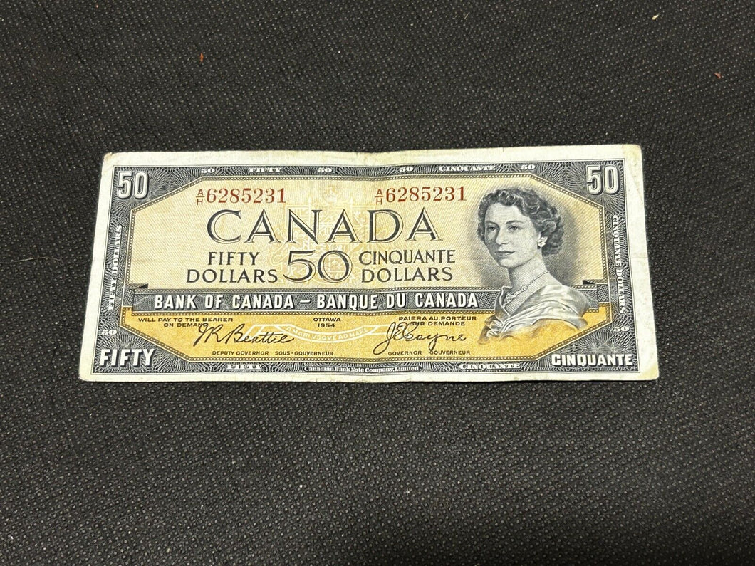 1954 Bank Of Canada $50 Bank Note, EX, AH 6285231