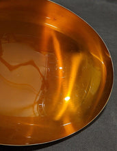 Load image into Gallery viewer, Vintage Wallace Silver Tone Pedestal Bowl With Orange Enamel Interior - As Is
