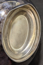 Load image into Gallery viewer, Vintage Wallace Silver Tone Pedestal Bowl With Orange Enamel Interior - As Is
