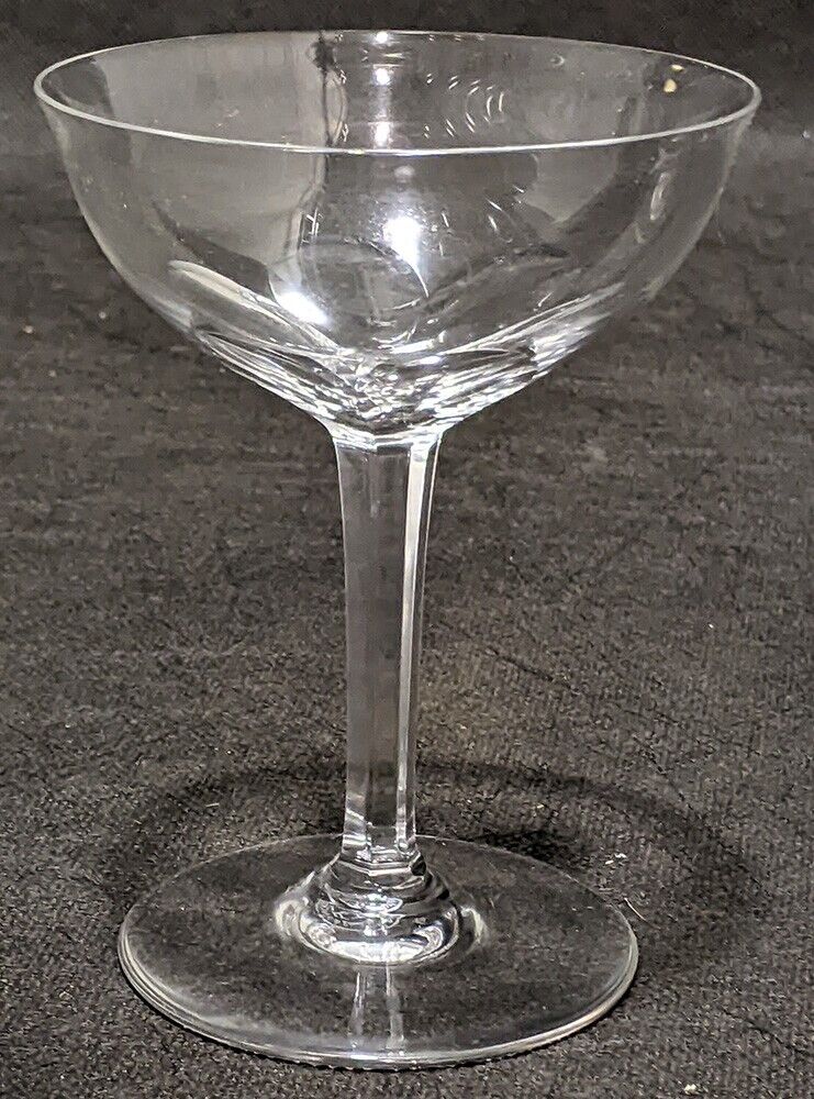 Signed BACCARAT Cut Lead Crystal Champagne Coupe / Sherbet Glass - Zurich