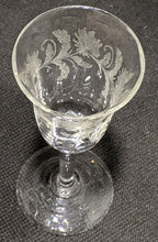 Load image into Gallery viewer, Etched Thistle Design Crystal Sherry Glass

