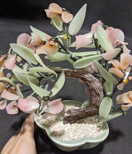 Load image into Gallery viewer, Decorative Green &amp; Pink Stone Floral Cherry Blossom Tree Table Decoration
