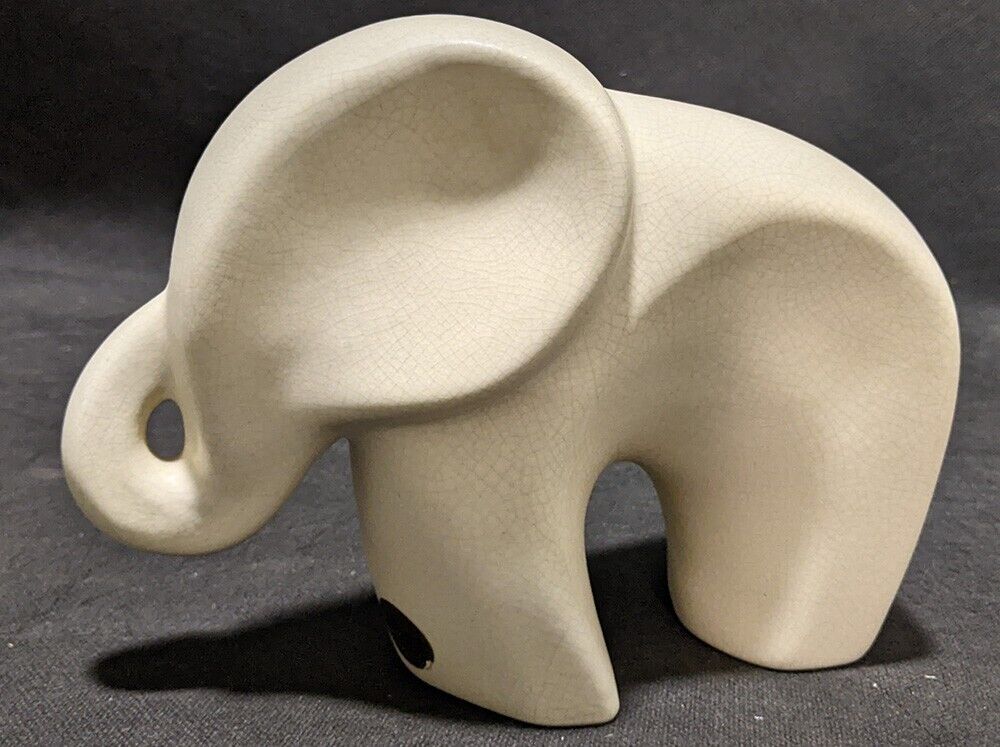 Decorative Cream Toned Elephant Statue / Figurine
