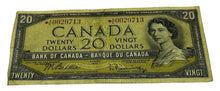 Load image into Gallery viewer, 1954 Bank of Canada $20 Replacement Note, AE 0029713
