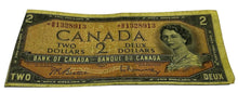 Load image into Gallery viewer, 1954 Bank Of Canada $2 Replacement Note, BB 1328913
