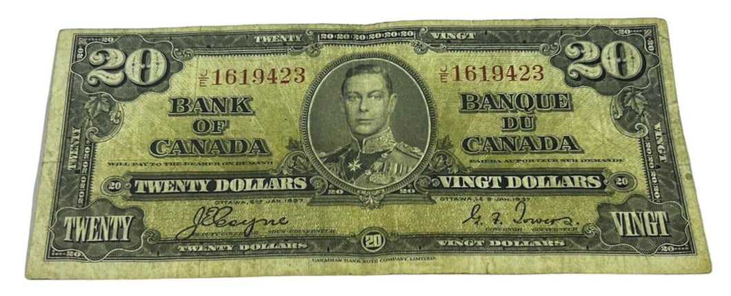 1937 Bank of Canada $20 Coyne Towers, JE 1619423