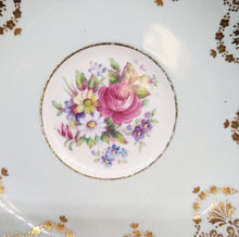 Load image into Gallery viewer, Vintage PARAGON Fine Bone China Cup &amp; Saucer - Teal, Gold &amp; Floral Bouquet
