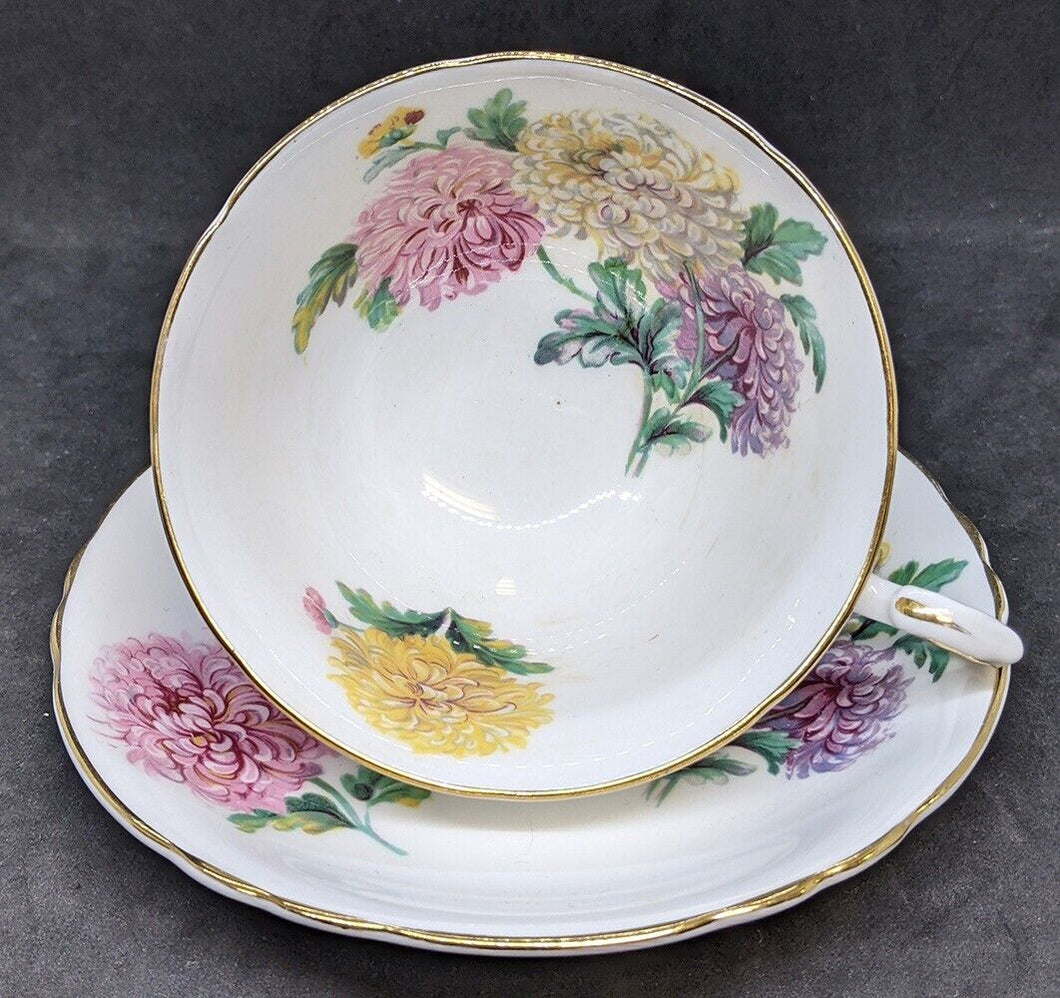 Paragon Fine Bone China Tea Cup & Saucer - Chrysanthemum