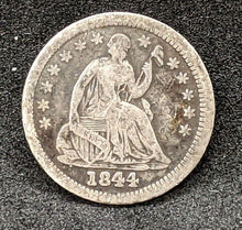 Load image into Gallery viewer, 1844 United States Silver Half Dime Coin
