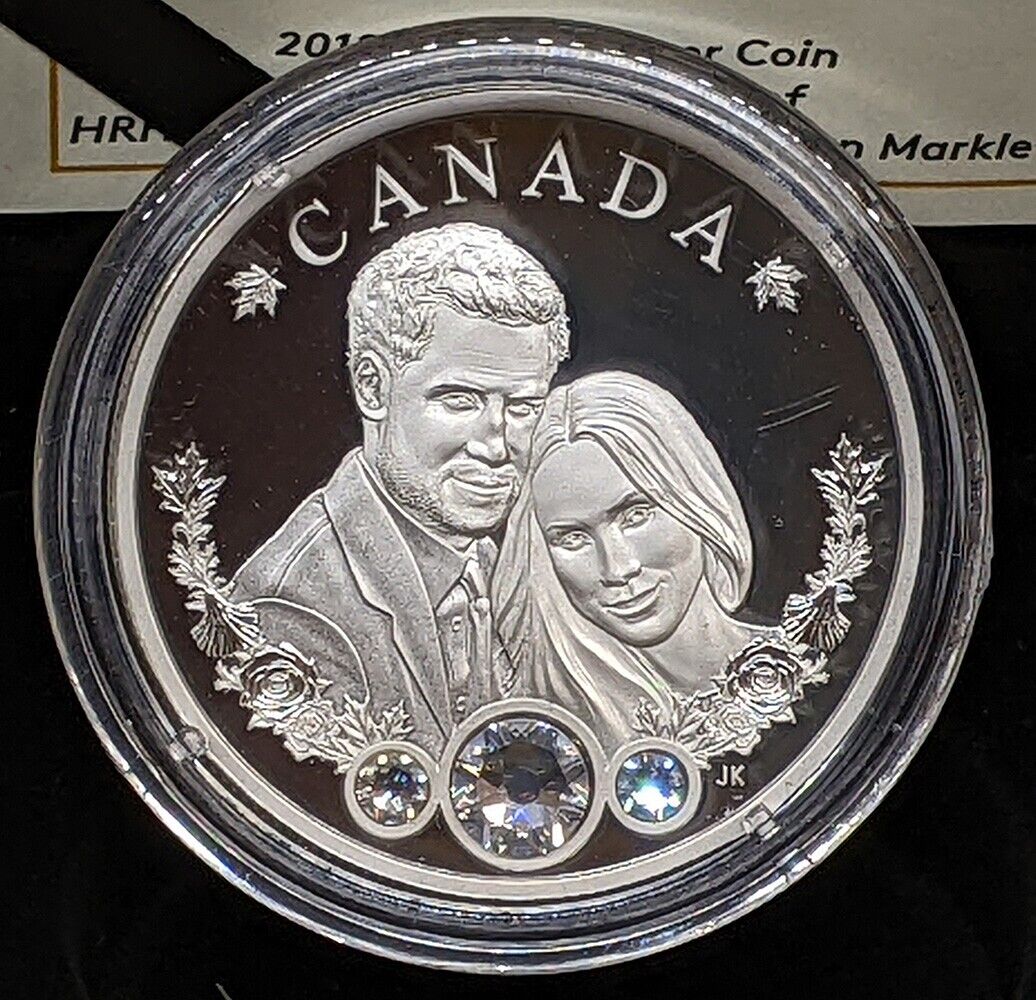 2018 Canada $20 Fine Silver Coin - Royal Wedding - Harry & Meghan Markle by RCM