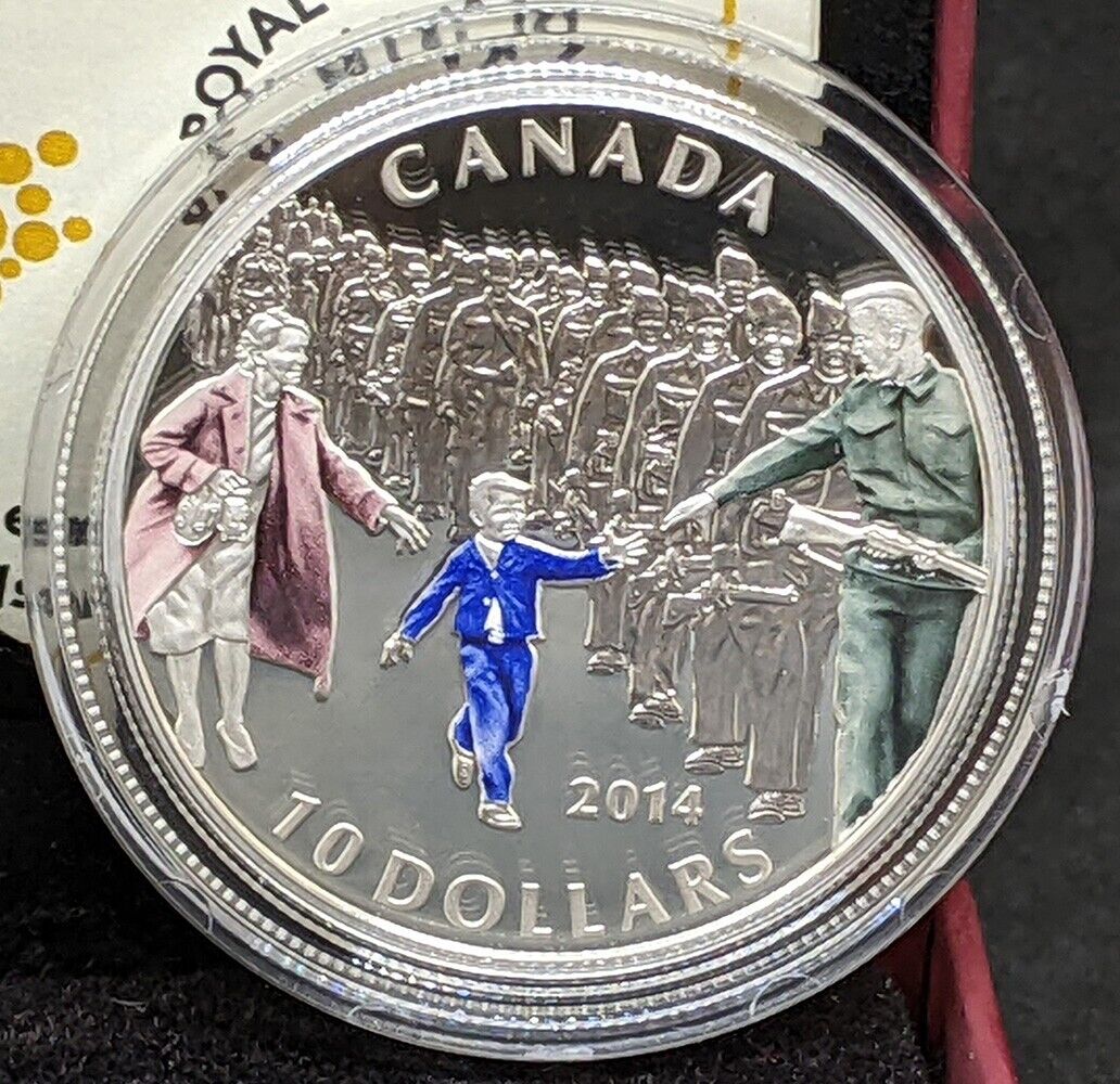 2014 Canada $10 Fine Silver Coin - Wait For Me Daddy - by RCM