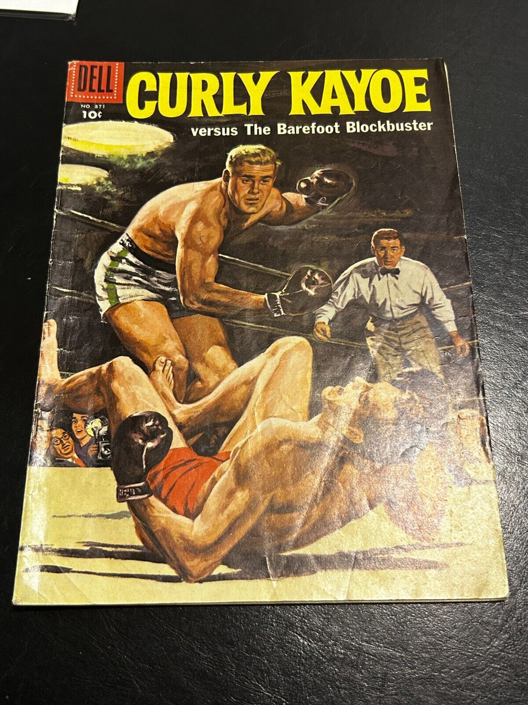 1957 Dell Comics Curly Kayoe versus The Barefoot Blockbuster #871, VF 8.0