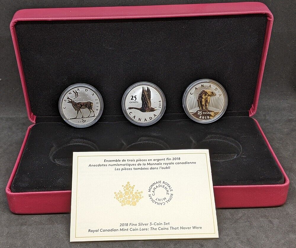 2018 Canada Fine Silver 3-Coin Set - The Coins That Never Were by RCM