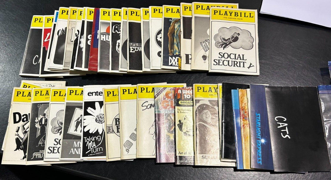1981 Lot of 41 Playbill Theatre Books and Movie Playbooks
