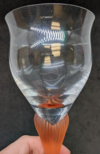 Load image into Gallery viewer, 6 x 1980&#39;s MIKASA Sea Mist Coral Frosted Stemware Crystal Water Goblets
