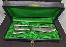 Load image into Gallery viewer, Vintage Hammered Shield Sterling Silver Handled Small Carving Set by Webster
