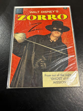 Load image into Gallery viewer, 1958 Dell Comics Walt Disney&#39;s Zorro lot of 6 comic books, F-VF
