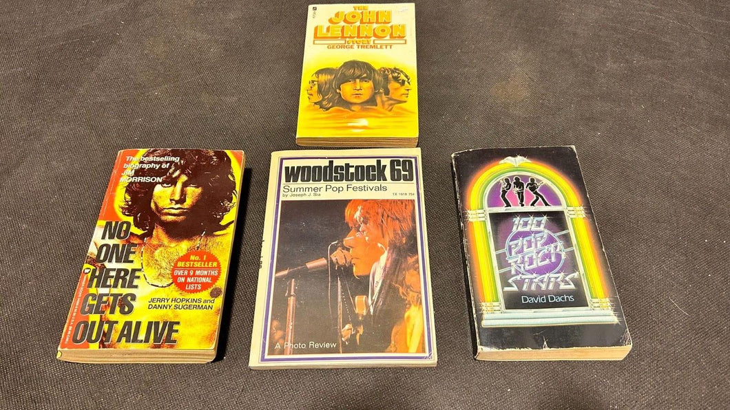 Vintage Rock & Roll Books, Lot of 4 Used