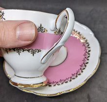Load image into Gallery viewer, Elizabethan Fine Bone China Tea Cup &amp; Saucer by Taylor &amp; Kent - Pink &amp; Gold
