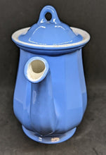 Load image into Gallery viewer, Vintage Blue Ceramic Tall Tea Pot / Coffee Pot - Signed Hall
