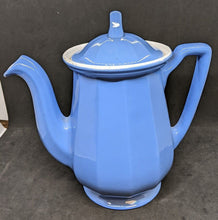 Load image into Gallery viewer, Vintage Blue Ceramic Tall Tea Pot / Coffee Pot - Signed Hall
