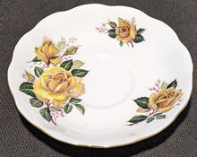 Load image into Gallery viewer, Royal Albert Crown China Tea Cup &amp; Saucer Set - Yellow Roses

