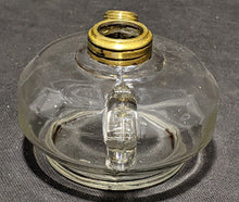 Load image into Gallery viewer, Vintage Clear Glass Oil Lamp Base With Brass Fittings
