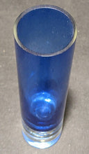 Load image into Gallery viewer, Clear to Blue, Bubble Base, Glass Tubular Vase - 8 1/4&quot;

