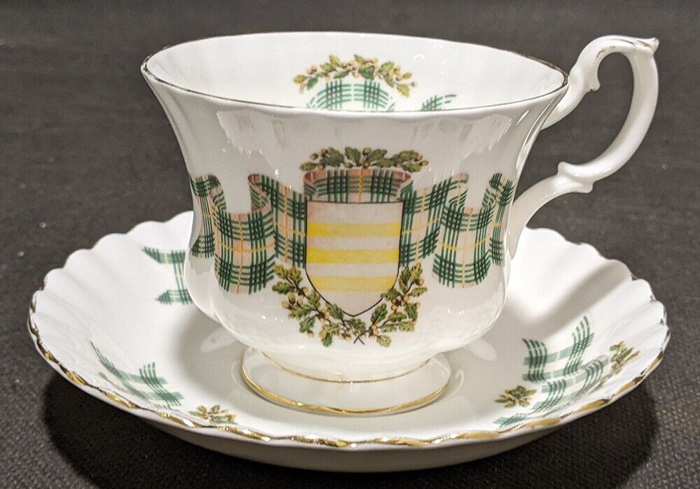Vintage Royal Albert Bone China Cup & Saucer - Scottish Tartan Series - Cameron