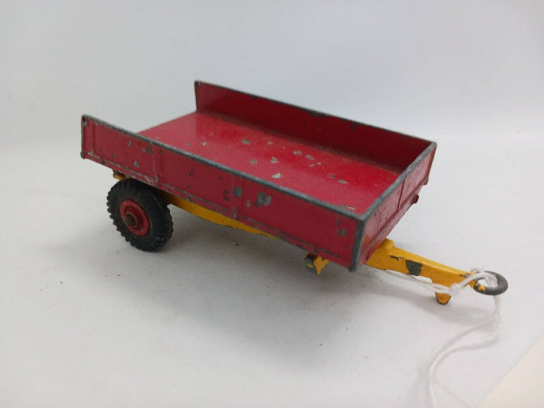 1960s Weeks Tipping Farm Trailer (Red & Yellow), Dinky Toys, Made in England