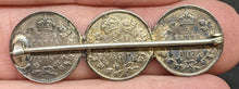 Load image into Gallery viewer, Canadian Sterling Silver 10-Cent Dime Coin Pin / Brooch - 1910 - 1918
