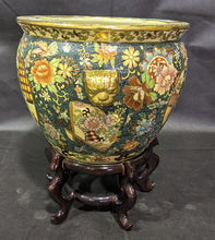 Load image into Gallery viewer, SATSUMA Porcelain Planter / Jardinere with Figural Handles
