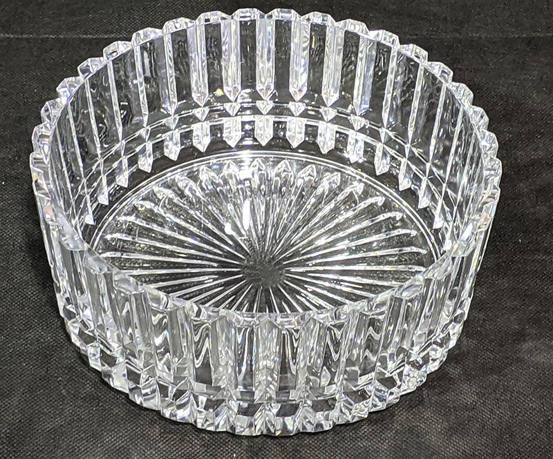 Vintage Crystal Round Serving Bowl - Unsigned