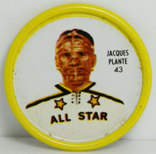 Load image into Gallery viewer, 1962 – 1963 Shirrif Hockey Coin – #43 Jaques Plante – NHL All Stars
