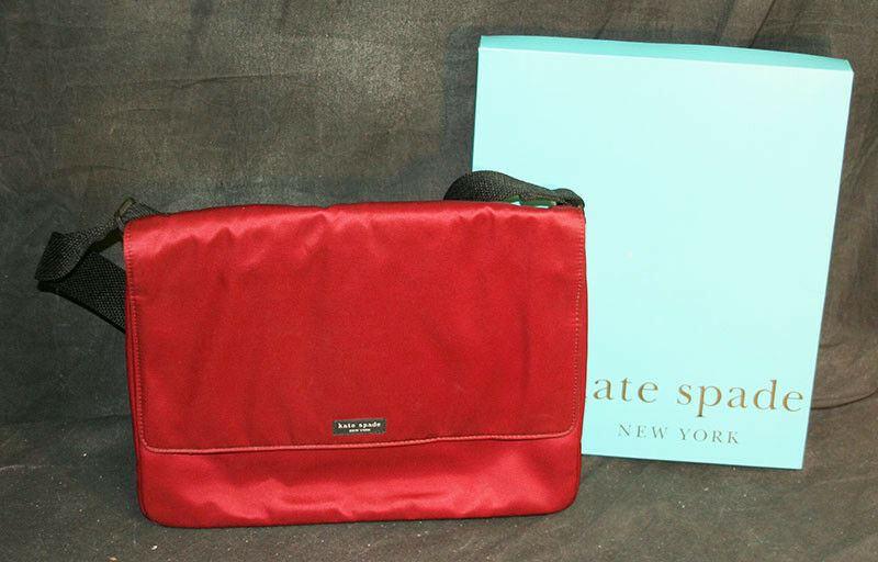 Kate Spade NY Red Computer Bag With Black Strap