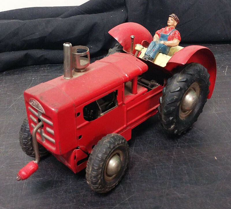 Vintage GAMA Wind Up Tractor Toy