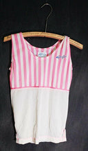 Load image into Gallery viewer, Original 80’s Dolfin Pink &amp; White Stripped Running Tank Top – XS
