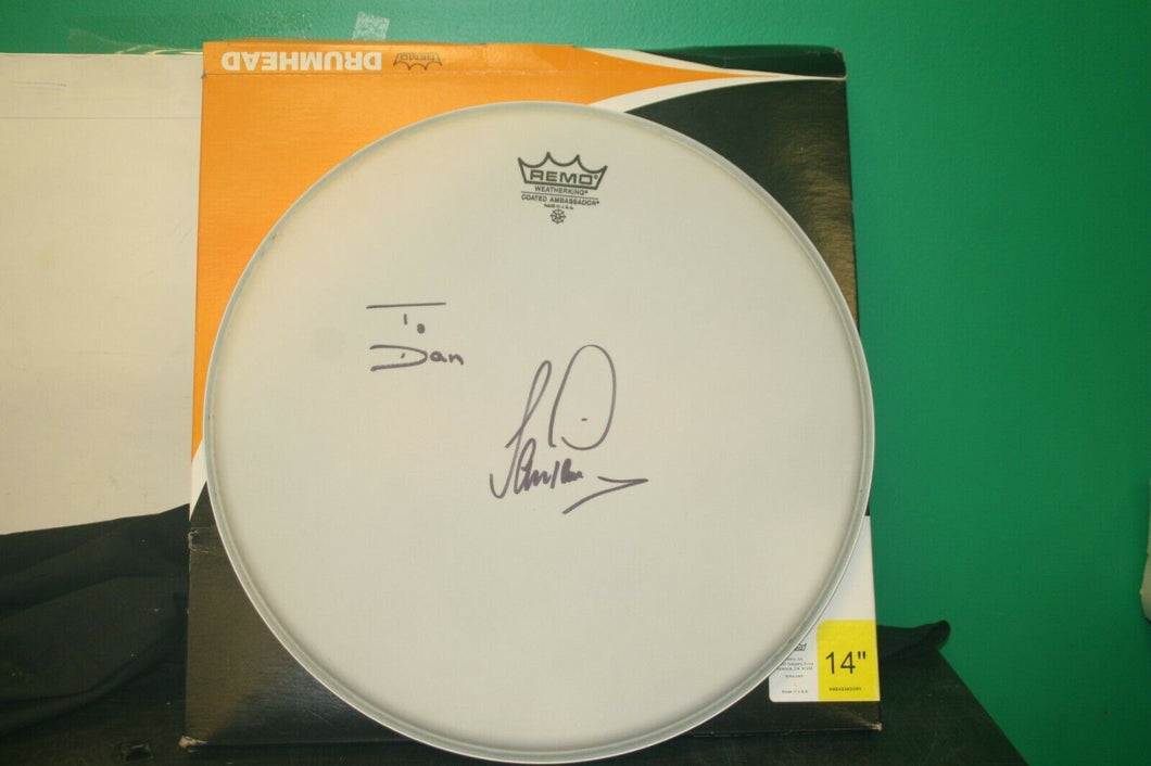 Deep Purple Drummer Ian Paice Autographed Remo Drumhead 14