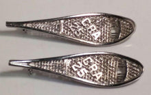 Load image into Gallery viewer, 2 Silver Toned CRA 25 Year Snowshoe Pins / Brooches
